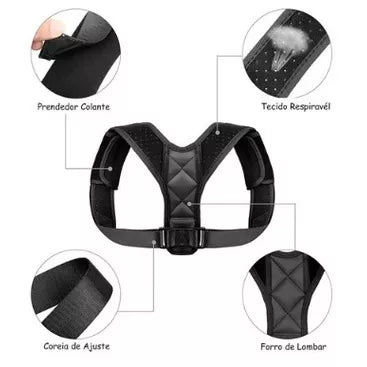 Corretor Postural Flexível - Cinta Colete